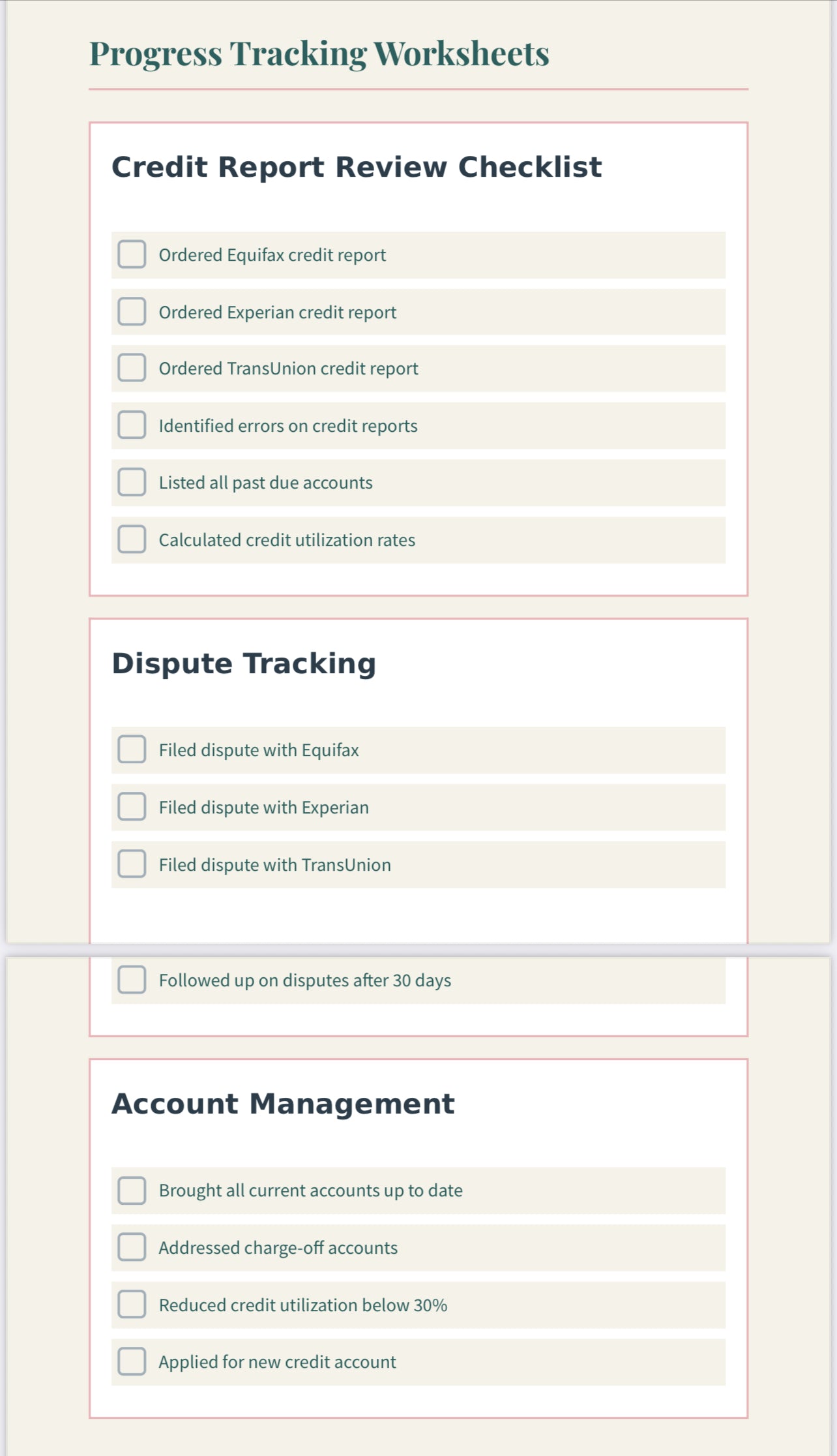 Women's Financial Empowerment Bundle: Credit Education Guide + Progress Tracking Journal