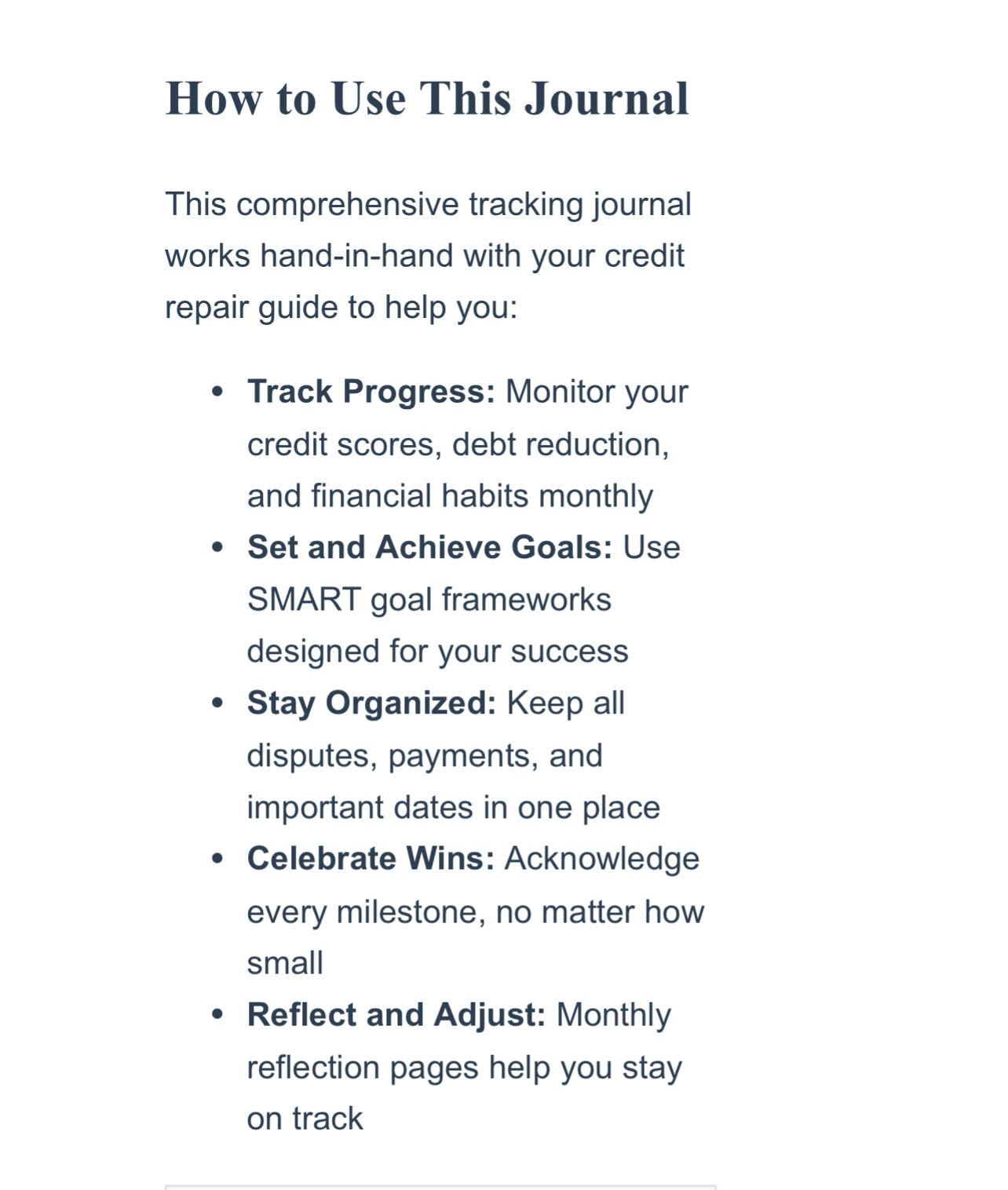 Women's Financial Empowerment Bundle: Credit Education Guide + Progress Tracking Journal