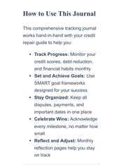 Women's Financial Empowerment Bundle: Credit Education Guide + Progress Tracking Journal