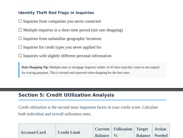 Professional Credit Report Analysis Worksheet: Review Every Line Like an Expert (Complete DIY System)