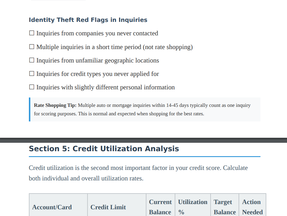 Professional Credit Report Analysis Worksheet: Review Every Line Like an Expert (Complete DIY System)