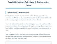 Credit Utilization Mastery: The Complete Calculator & Strategy Guide for Maximum Score Boost