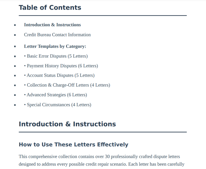 Ultimate Credit Dispute Letters Collection: 30+ Professional Templates for Every Credit Repair Situation