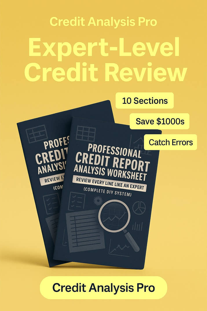 Professional Credit Report Analysis Worksheet: Review Every Line Like an Expert (Complete DIY System)