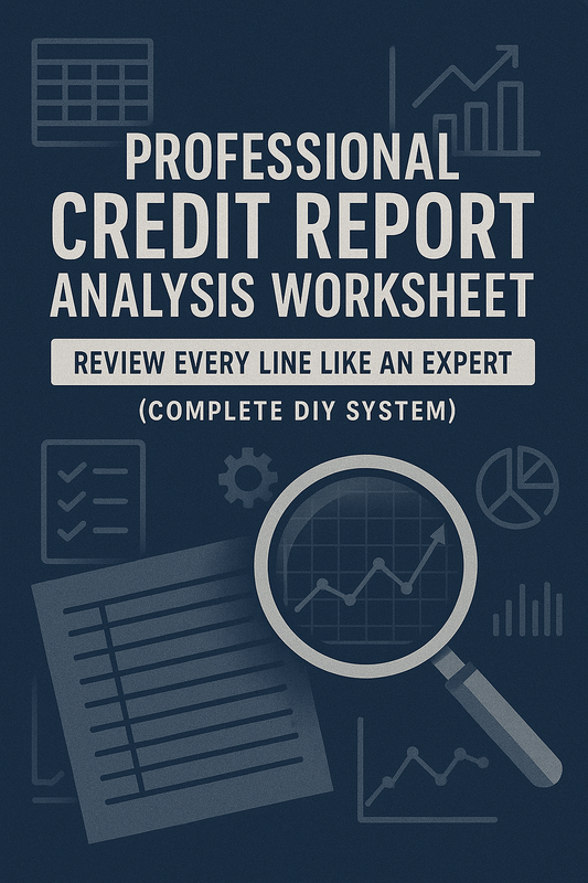Professional Credit Report Analysis Worksheet: Review Every Line Like an Expert (Complete DIY System)