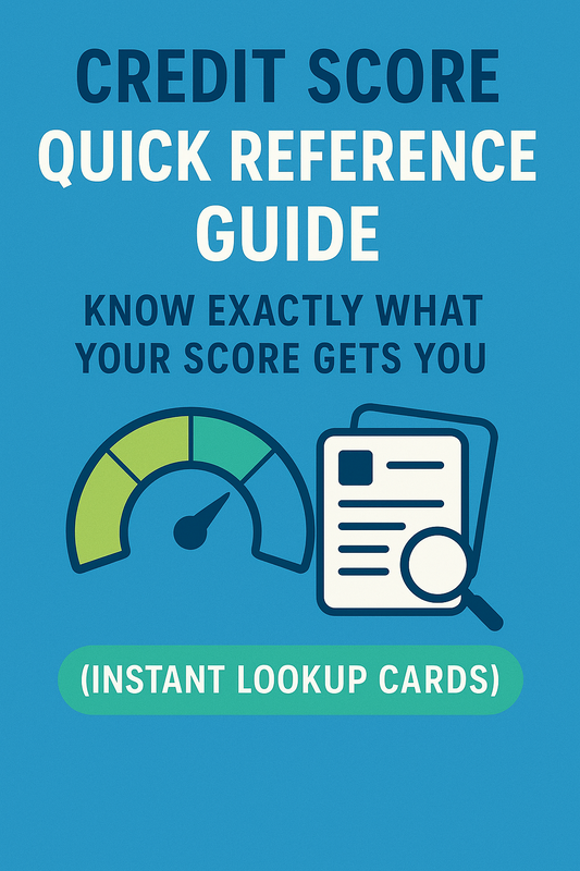 Credit Score Quick Reference Guide: Know Exactly What Your Score Gets You (Instant Lookup Cards)